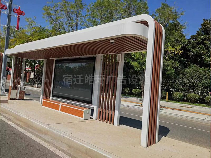 江西候車亭生產(chǎn)現(xiàn)場安裝案例
